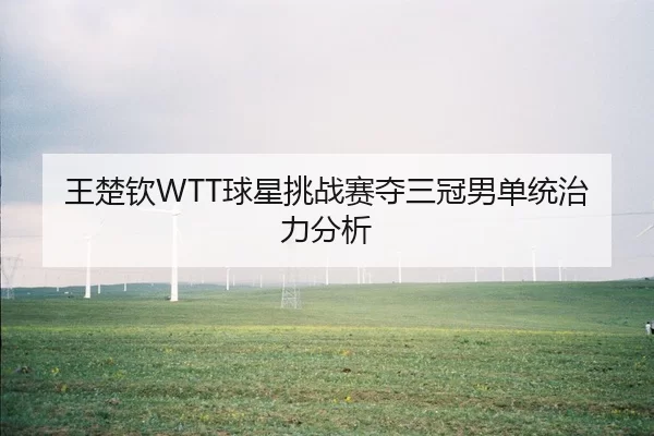 王楚钦WTT球星挑战赛夺三冠男单统治力分析